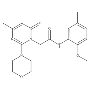 N-(2-methoxy-5-methylphenyl)-2-[4-methyl-2-(morpholin-4-yl)-6-oxo-1,6-dihydropyrimidin-1-yl]acetamide Structure