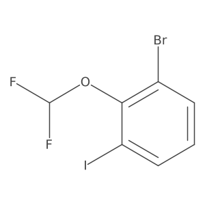 1-Bromo-2-(difluoromethoxy)-3-iodobenzene结构式