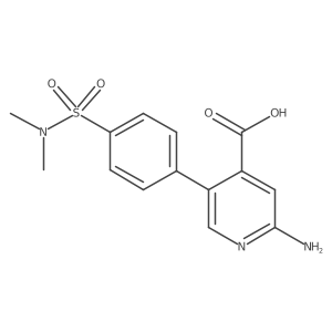 2-Amino-5-(4-N,N-dimethylsulfamoylphenyl)isonicotinic acid Structure