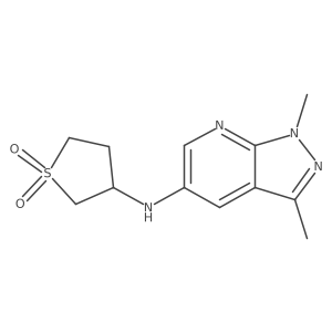 3-((1,3-Dimethyl-1H-pyrazolo[3,4-b]pyridin-5-yl)amino)tetrahydrothiophene 1,1-dioxide结构式