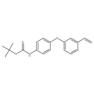 tert-butyl N-[4-(2-formylpyridin-4-yl)oxyphenyl]carbamate结构式