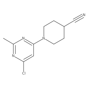 1-(6-Chloro-2-methylpyrimidin-4-yl)piperidine-4-carbonitrile Structure