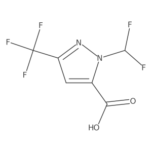 1-(difluoromethyl)-3-(trifluoromethyl)-1H-pyrazole-5-carboxylic acid Structure