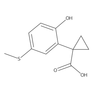Cyclopropanecarboxylic acid, 1-[2-hydroxy-5-(methylthio)phenyl]- Structure