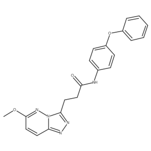 3-(6-methoxy[1,2,4]triazolo[4,3-b]pyridazin-3-yl)-N-(4-phenoxyphenyl)propanamide结构式