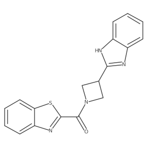 (3-(1H-benzo[d]imidazol-2-yl)azetidin-1-yl)(benzo[d]thiazol-2-yl)methanone结构式