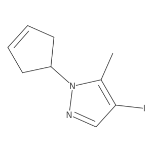 1-Cyclopent-3-en-1-yl-4-iodo-5-methylpyrazole结构式