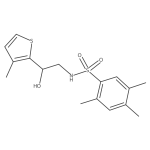 N-(2-hydroxy-2-(3-methylthiophen-2-yl)ethyl)-2,4,5-trimethylbenzenesulfonamide Structure