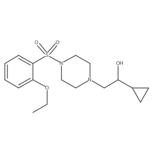1-Cyclopropyl-2-(4-((2-ethoxyphenyl)sulfonyl)piperazin-1-yl)ethanol结构式