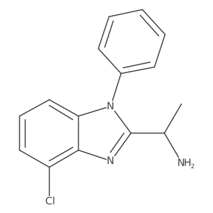 (R)-1-(4-Chloro-1-phenyl-1H-benzo[D]imidazol-2-YL)ethanamine结构式
