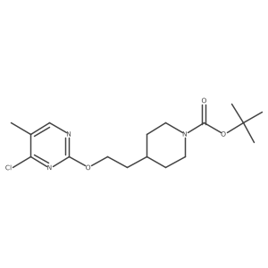tert-Butyl 4-(2-((4-chloro-5-methylpyrimidin-2-yl)oxy)ethyl)piperidine-1-carboxylate Structure