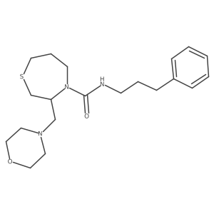 3-(morpholinomethyl)-N-(3-phenylpropyl)-1,4-thiazepane-4-carboxamide结构式