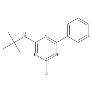 N-tert-butyl-4-chloro-6-phenyl-1,3,5-triazin-2-amine结构式