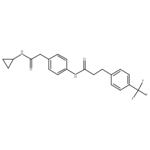 N-(4-(2-(cyclopropylamino)-2-oxoethyl)phenyl)-3-(4-(trifluoromethyl)phenyl)propanamide结构式