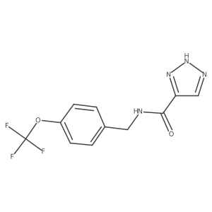 N-(4-(trifluoromethoxy)benzyl)-1H-1,2,3-triazole-5-carboxamide结构式