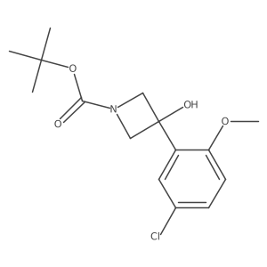 Tert-butyl 3-(5-chloro-2-methoxyphenyl)-3-hydroxyazetidine-1-carboxylate Structure