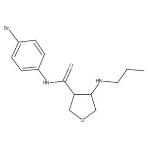 3-Furancarboxamide, N-(4-bromophenyl)tetrahydro-4-(propylamino)- Structure