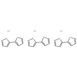 Gold, tris[|I-[5-(2-thienyl)-1H-pyrazolato-|EN1:|EN2]]tri-, cyclo结构式