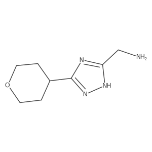 (5-(Tetrahydro-2h-pyran-4-yl)-4h-1,2,4-triazol-3-yl)methanamine Structure