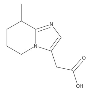 2-{8-methyl-5H,6H,7H,8H-imidazo[1,2-a]pyridin-3-yl}acetic acid结构式
