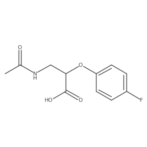3-Acetamido-2-(4-fluorophenoxy)propanoic acid Structure