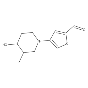 4-(4-Hydroxy-3-methylpiperidin-1-yl)thiophene-2-carbaldehyde Structure