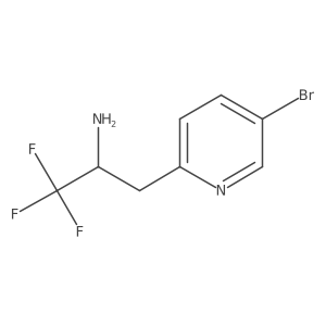 3-(5-Bromopyridin-2-yl)-1,1,1-trifluoropropan-2-amine结构式