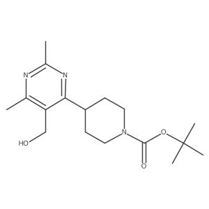Tert-butyl 4-(5-(hydroxymethyl)-2,6-dimethylpyrimidin-4-yl)piperidine-1-carboxylate结构式