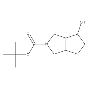 tert-butyl (3aR,4R,6aS)-4-hydroxyhexahydrocyclopenta[c]pyrrole-2(1H)-carboxylate Structure