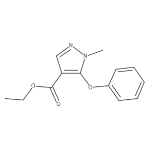 1-Methyl-5-phenoxy-1H-pyrazole-4-carboxylic acid ethyl ester Structure