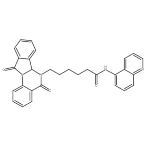 6-(5,11-dioxo-6a,11-dihydroisoindolo[2,1-a]quinazolin-6(5H)-yl)-N-(quinolin-5-yl)hexanamide结构式