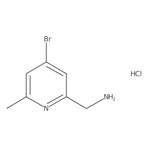 (4-Bromo-6-methylpyridin-2-yl)methanamine hydrochloride结构式