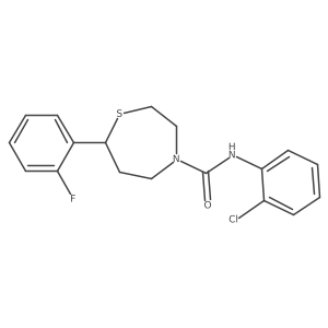 N-(2-chlorophenyl)-7-(2-fluorophenyl)-1,4-thiazepane-4-carboxamide结构式
