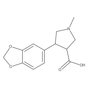 4-(Benzo[d][1,3]dioxol-5-yl)-1-methylpyrrolidine-3-carboxylic acid Structure