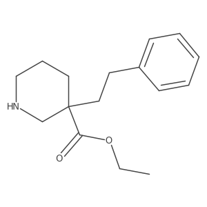 Ethyl 3-phenethylpiperidine-3-carboxylate结构式