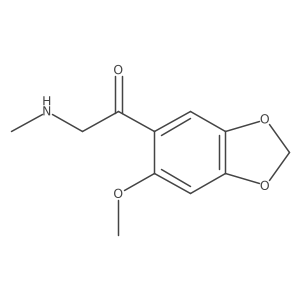 1-(6-Methoxy-1,3-dioxaindan-5-yl)-2-(methylamino)ethan-1-one结构式
