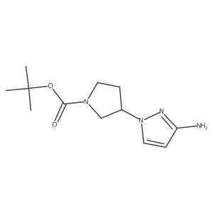 tert-butyl 3-(3-amino-1H-pyrazol-1-yl)pyrrolidine-1-carboxylate结构式