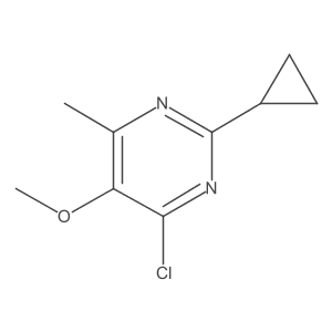 4-Chloro-2-cyclopropyl-5-methoxy-6-methylpyrimidine结构式