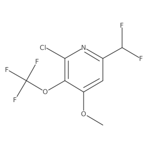 2-Chloro-6-(difluoromethyl)-4-methoxy-3-(trifluoromethoxy)pyridine Structure