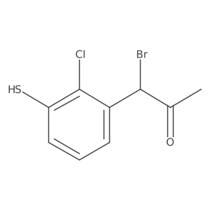 1-Bromo-1-(2-chloro-3-mercaptophenyl)propan-2-one Structure
