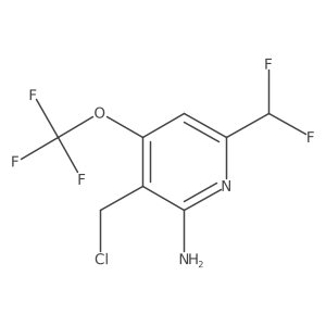 3-(Chloromethyl)-6-(difluoromethyl)-4-(trifluoromethoxy)pyridin-2-amine Structure