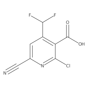2-Chloro-6-cyano-4-(difluoromethyl)nicotinic acid Structure