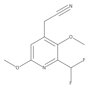 2-(Difluoromethyl)-3,6-dimethoxypyridine-4-acetonitrile结构式