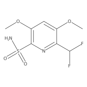 2-(Difluoromethyl)-3,5-dimethoxypyridine-6-sulfonamide结构式