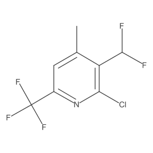 2-Chloro-3-(difluoromethyl)-4-methyl-6-(trifluoromethyl)pyridine Structure