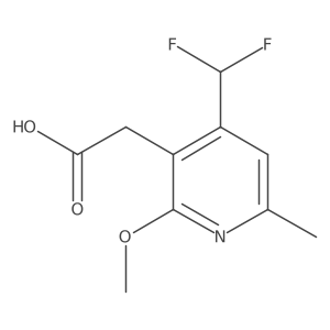 2-(4-(Difluoromethyl)-2-methoxy-6-methylpyridin-3-yl)acetic acid结构式