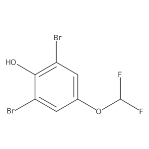 2,6-Dibromo-4-(difluoromethoxy)phenol结构式