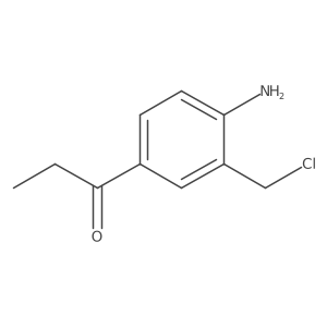 1-(4-Amino-3-(chloromethyl)phenyl)propan-1-one结构式
