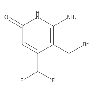 6-Amino-5-(bromomethyl)-4-(difluoromethyl)pyridin-2-ol结构式