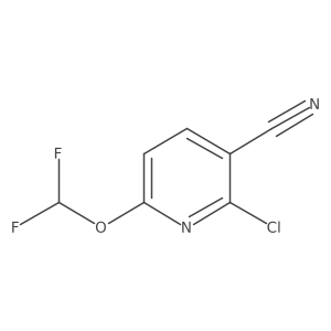 2-Chloro-6-(difluoromethoxy)nicotinonitrile Structure